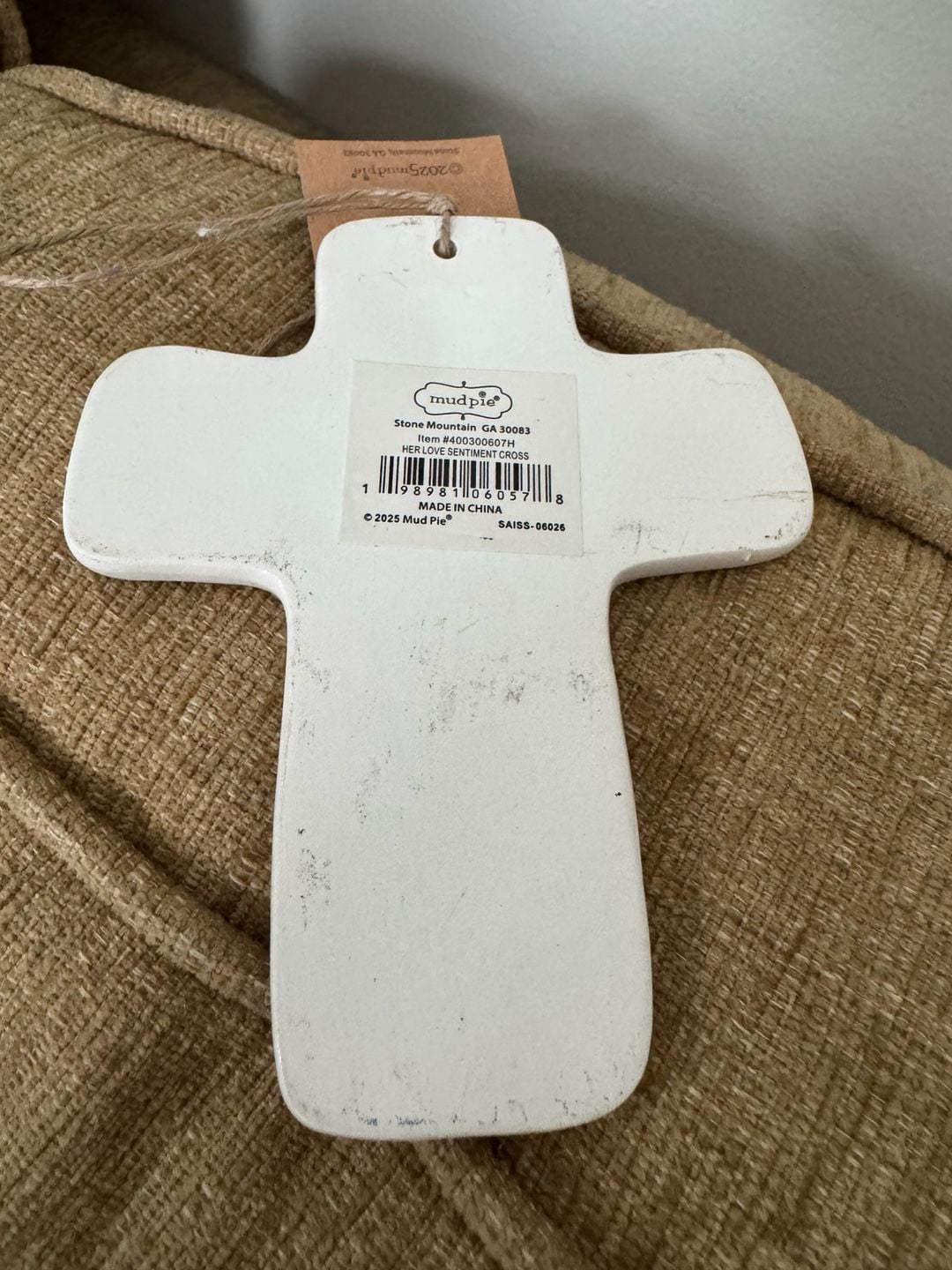 Small Mud Pie Ceramic Mom Cross Wall Hanging 4