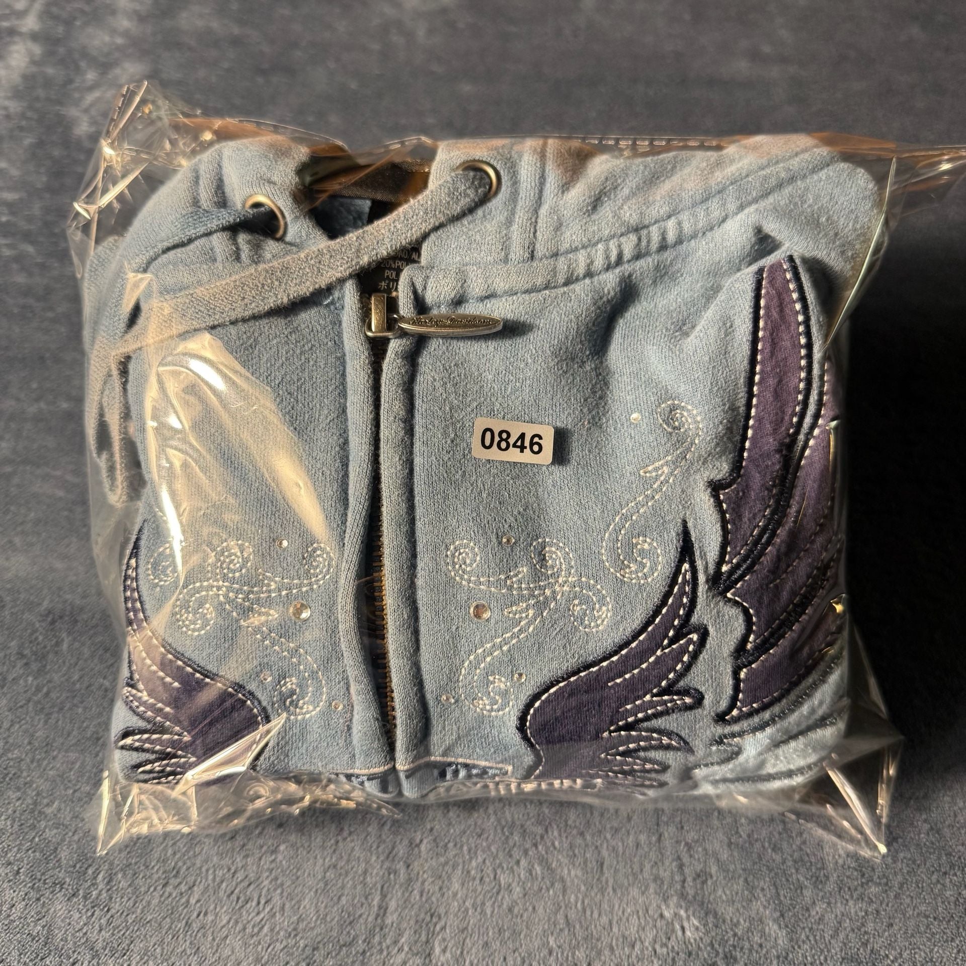Harley Davidson Zip Up Hoodie Blue Winged Graphic 6