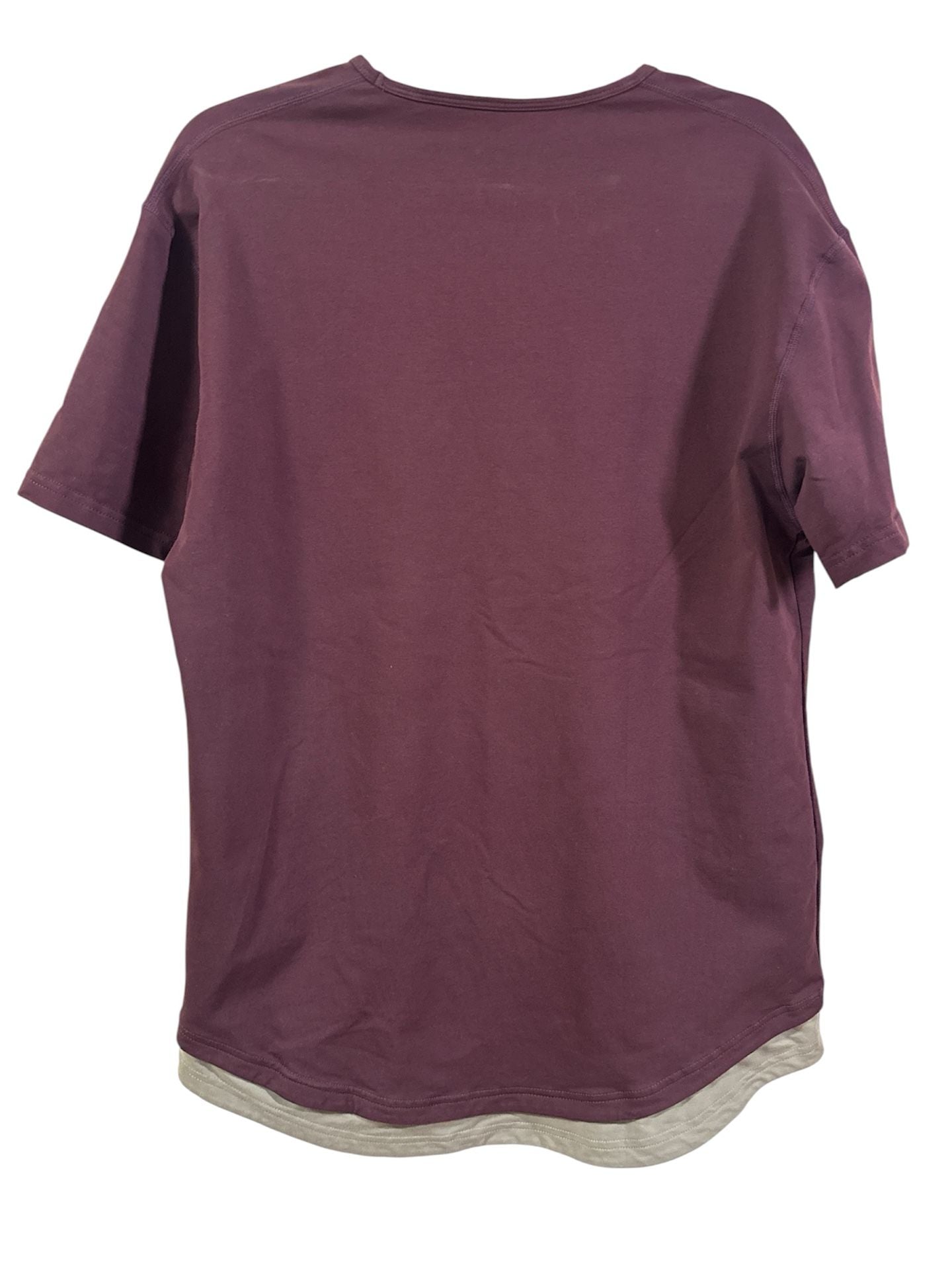 Bylt Drop Cut S/S Lux T-Shirt Size L Burgundy Short Sleeve 3