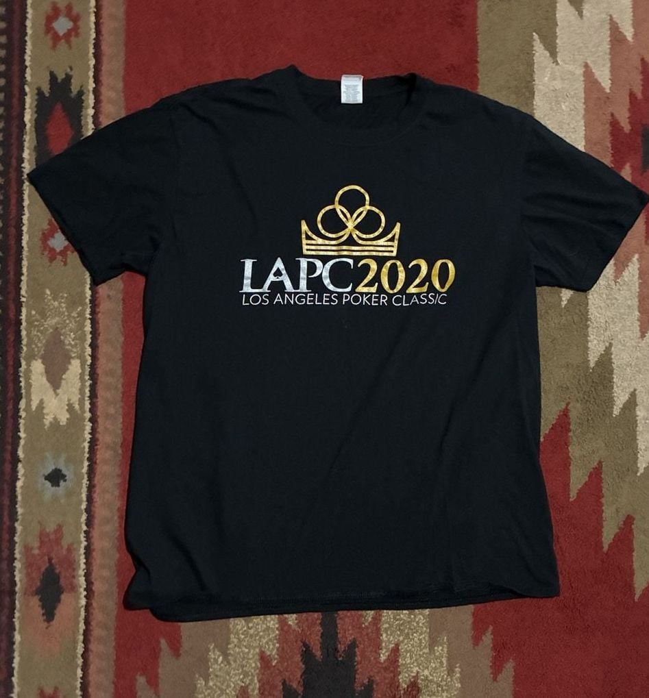 LAPC 2020 Los Angeles Poker Classic T-Shirt Size XL Black 2