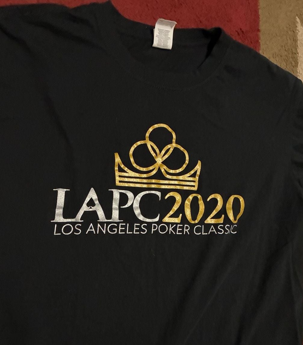 LAPC 2020 Los Angeles Poker Classic T-Shirt Size XL Black 3
