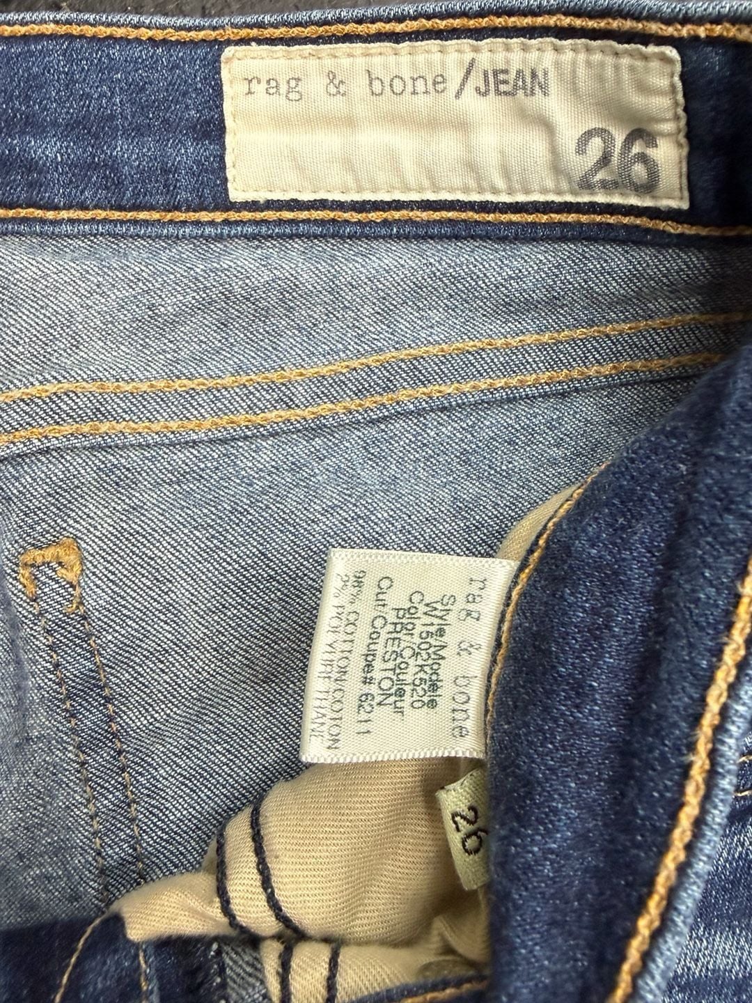 rag & bone Preston Skinny Jeans Size 26 Blue Denim 4
