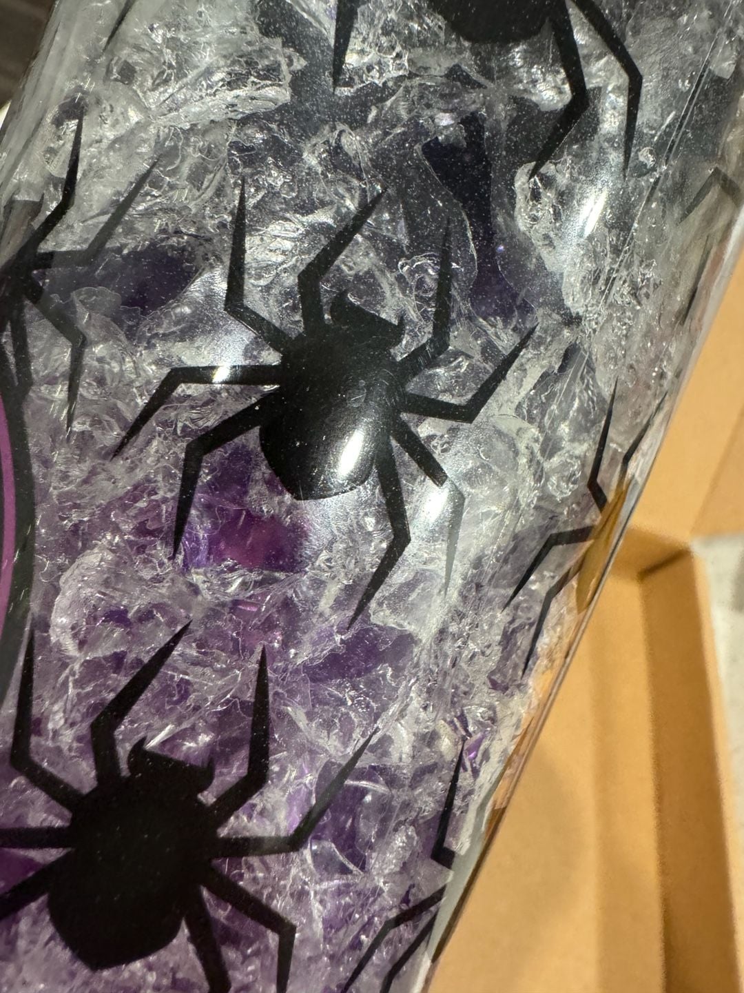 Spider Venom Purple Bling Tumbler Cup with Lid and Straw 3