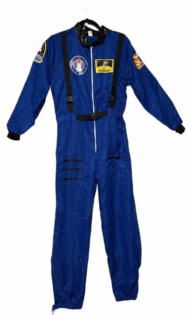Astronaut Costume Jumpsuit Blue Adult Small 2