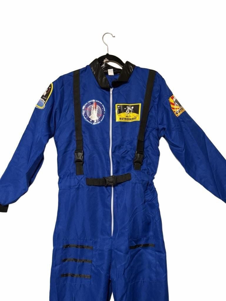 Astronaut Costume Jumpsuit Blue Adult Small 4