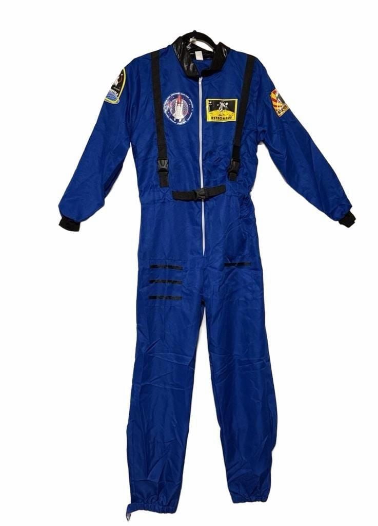 Astronaut Costume Jumpsuit Blue Adult Small 3