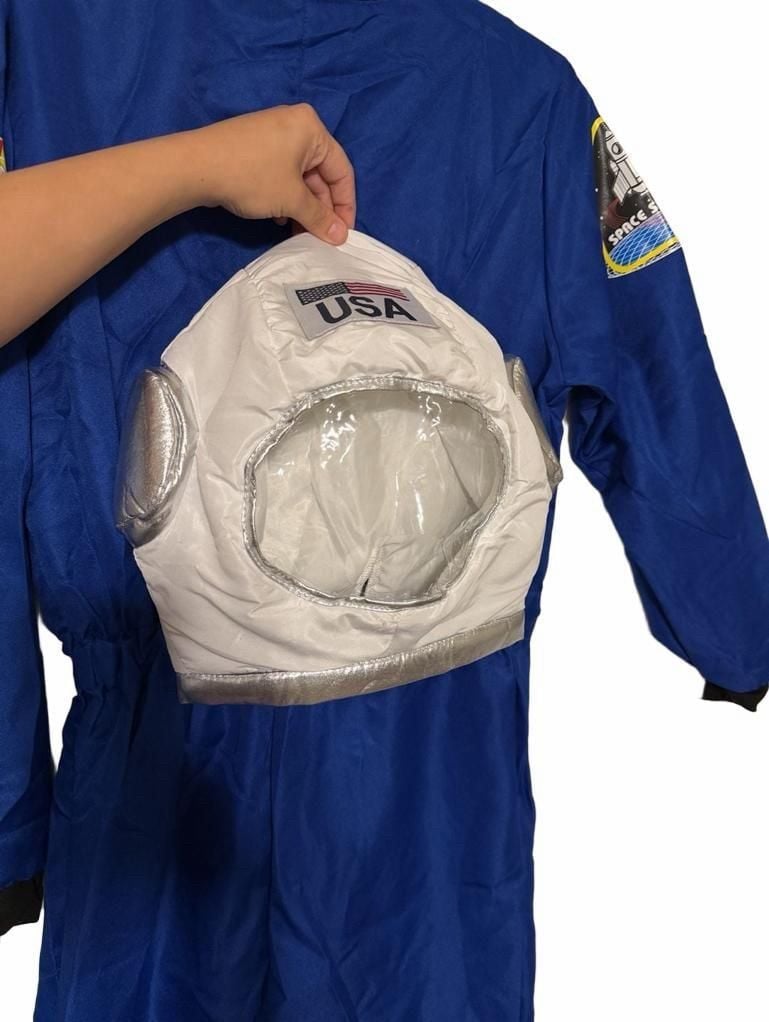 Astronaut Costume Jumpsuit Blue Adult Small 7