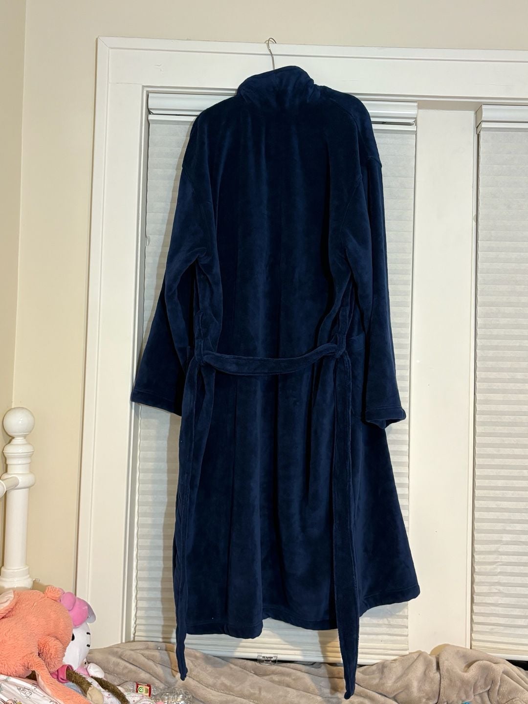 Polo Ralph Lauren Robe Size L/XL Navy Blue Fleece 6