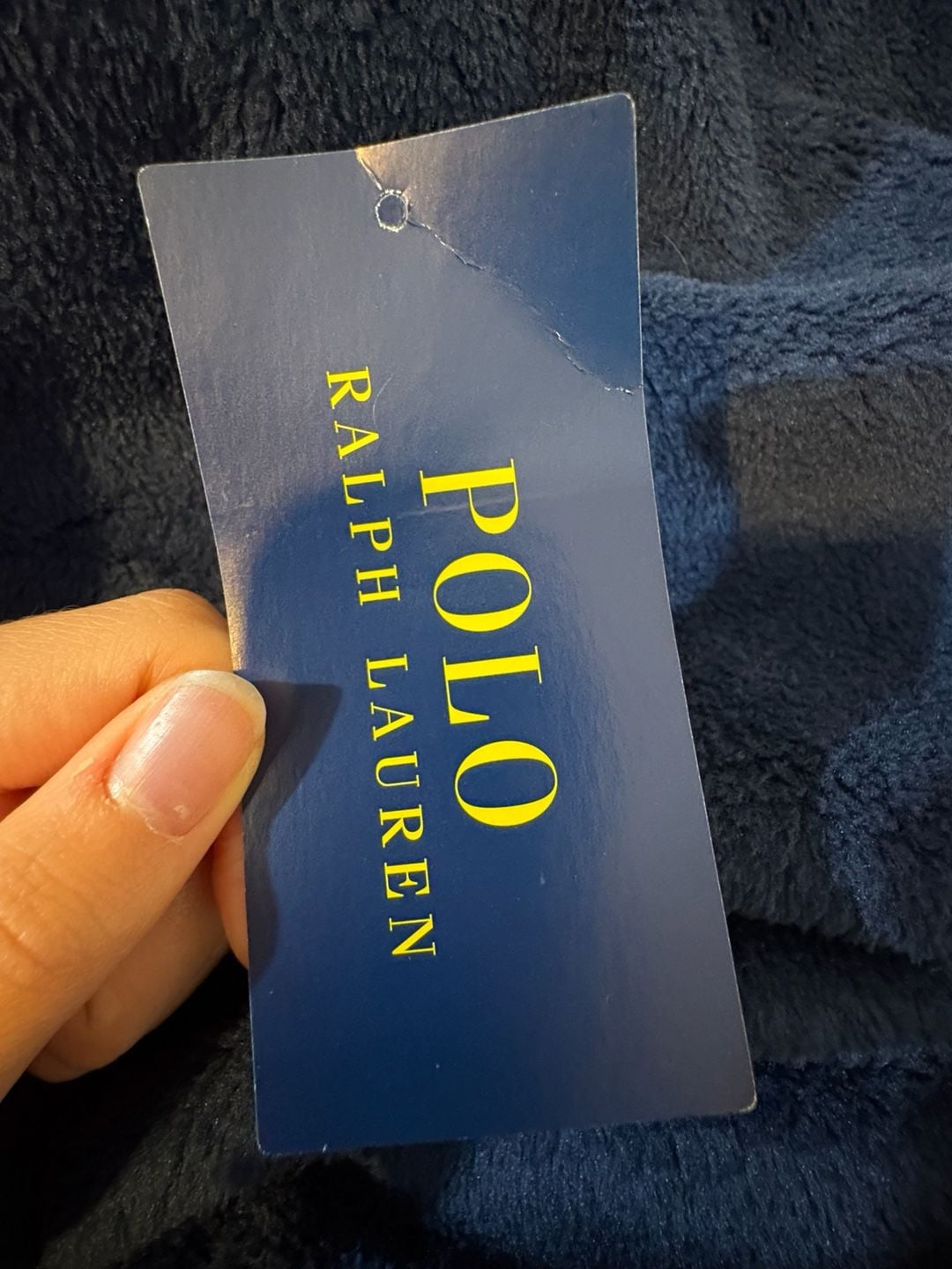 Polo Ralph Lauren Robe Size L/XL Navy Blue Fleece 7