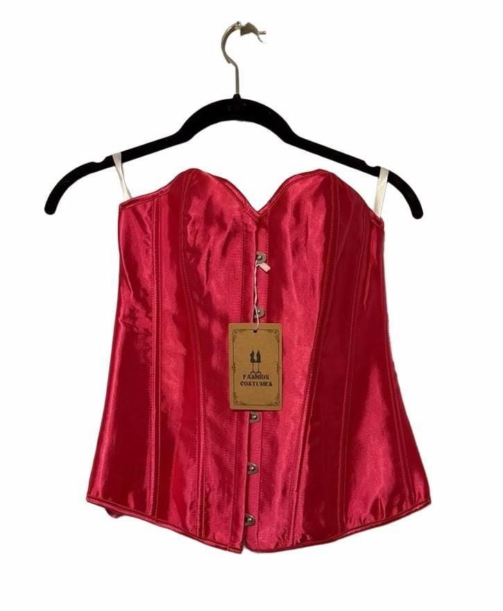 Fashion Costumes Corset Top Size M Pink Satin 2
