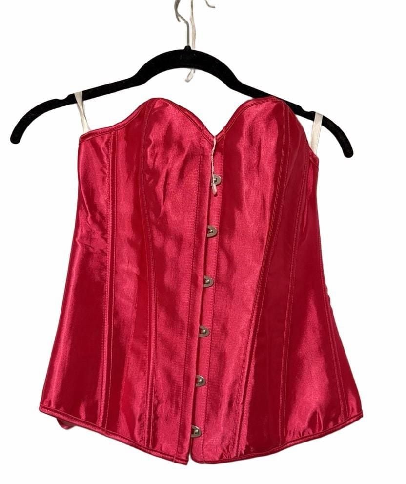 Fashion Costumes Corset Top Size M Pink Satin 3