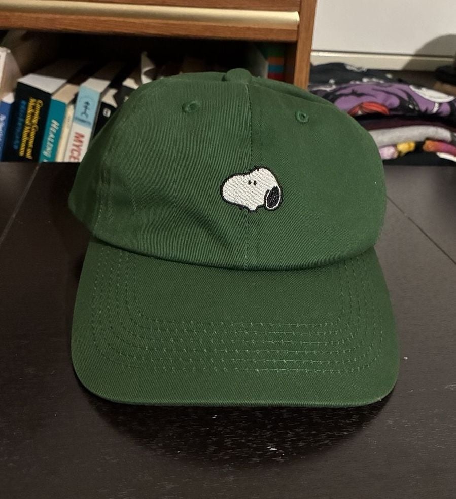 Three Potato Four Peanuts Snoopy Hat Green Baseball Cap 2