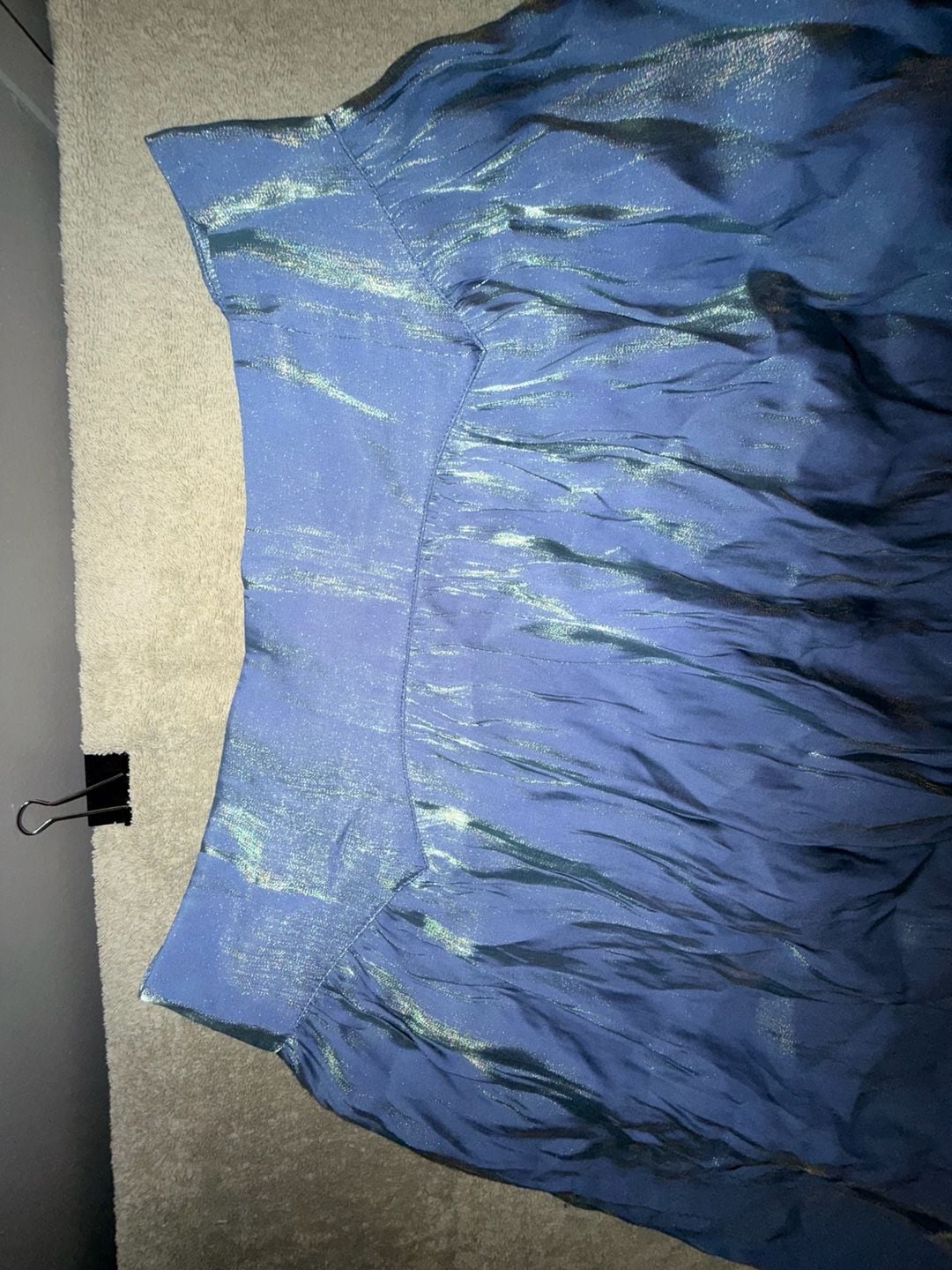 NWT Halara Metallic Skirt Blue Size XL 3