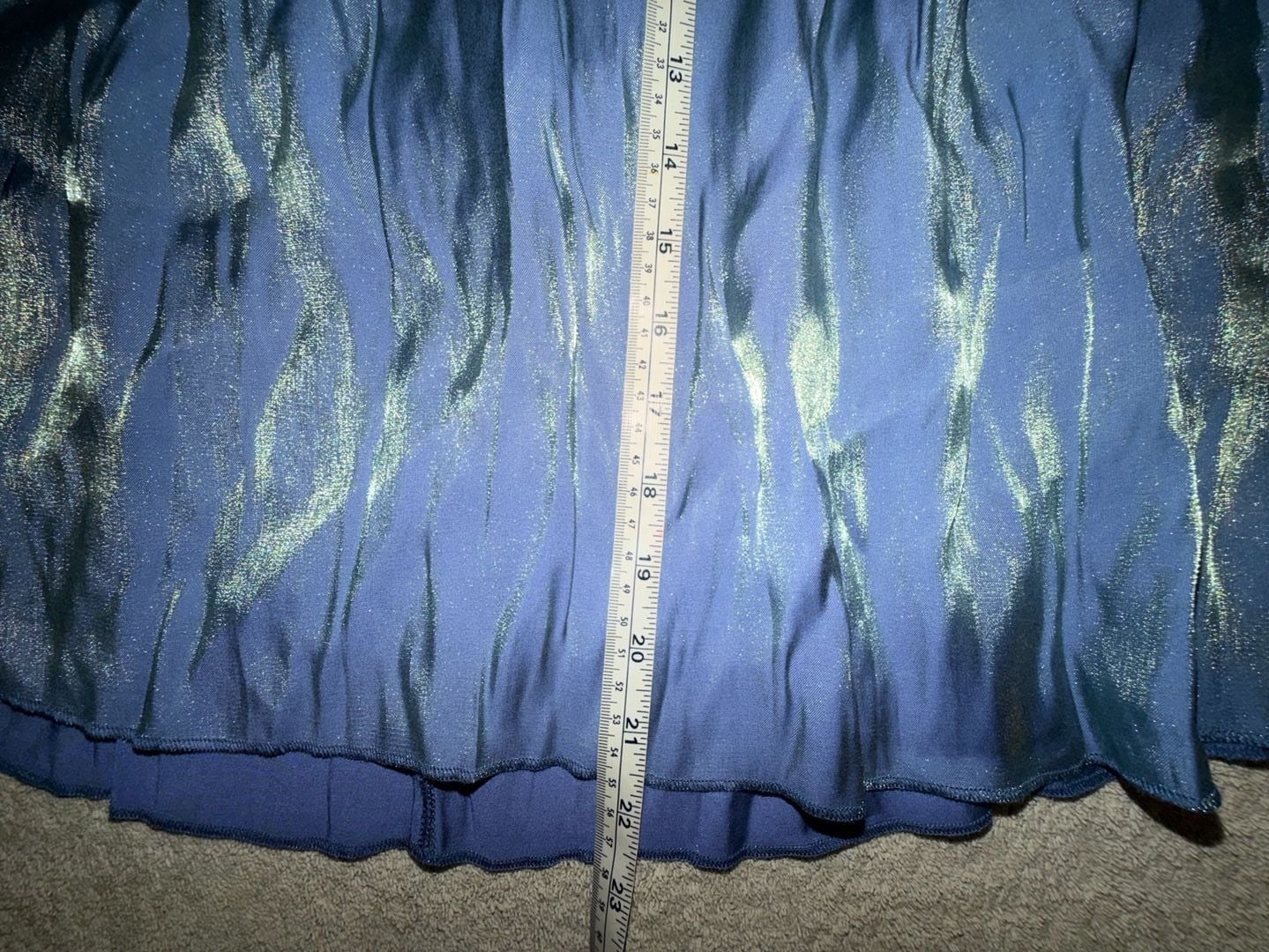 NWT Halara Metallic Skirt Blue Size XL 6