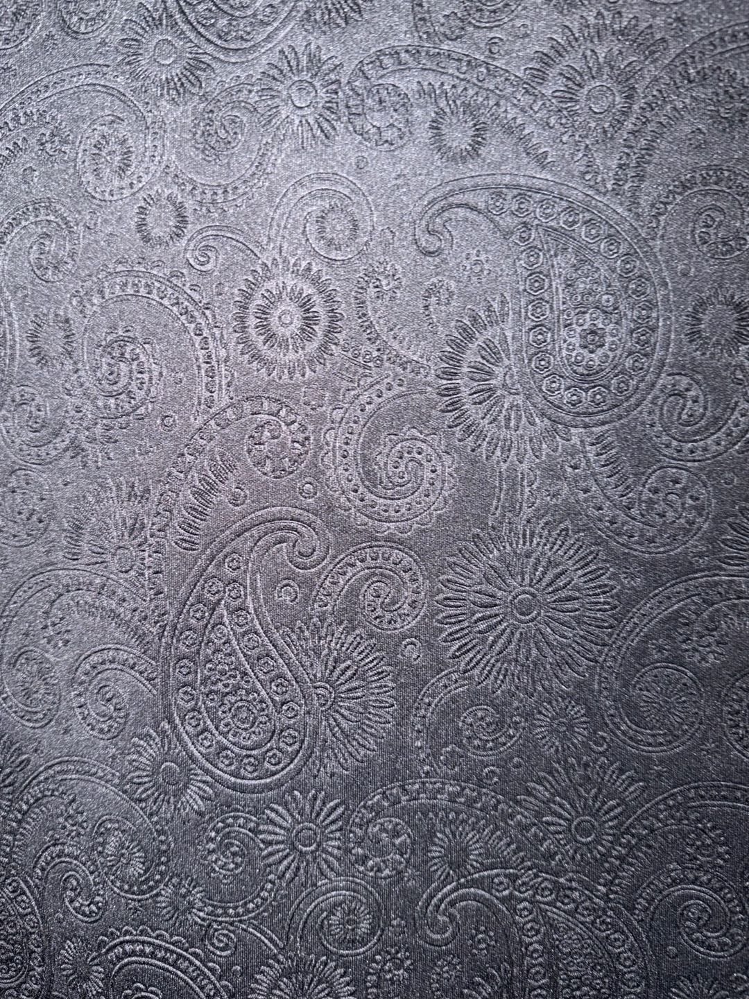One Step Pencil Skirt Size M Black Paisley Textured 3
