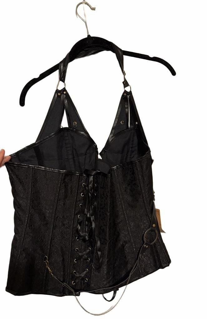 Vintage Lace Up Halter Neck Corset Top 6