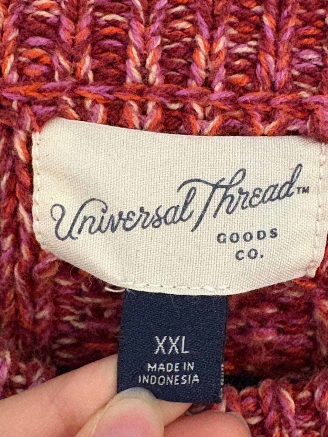 Universal Thread Chunky Knit Sweater Red 3