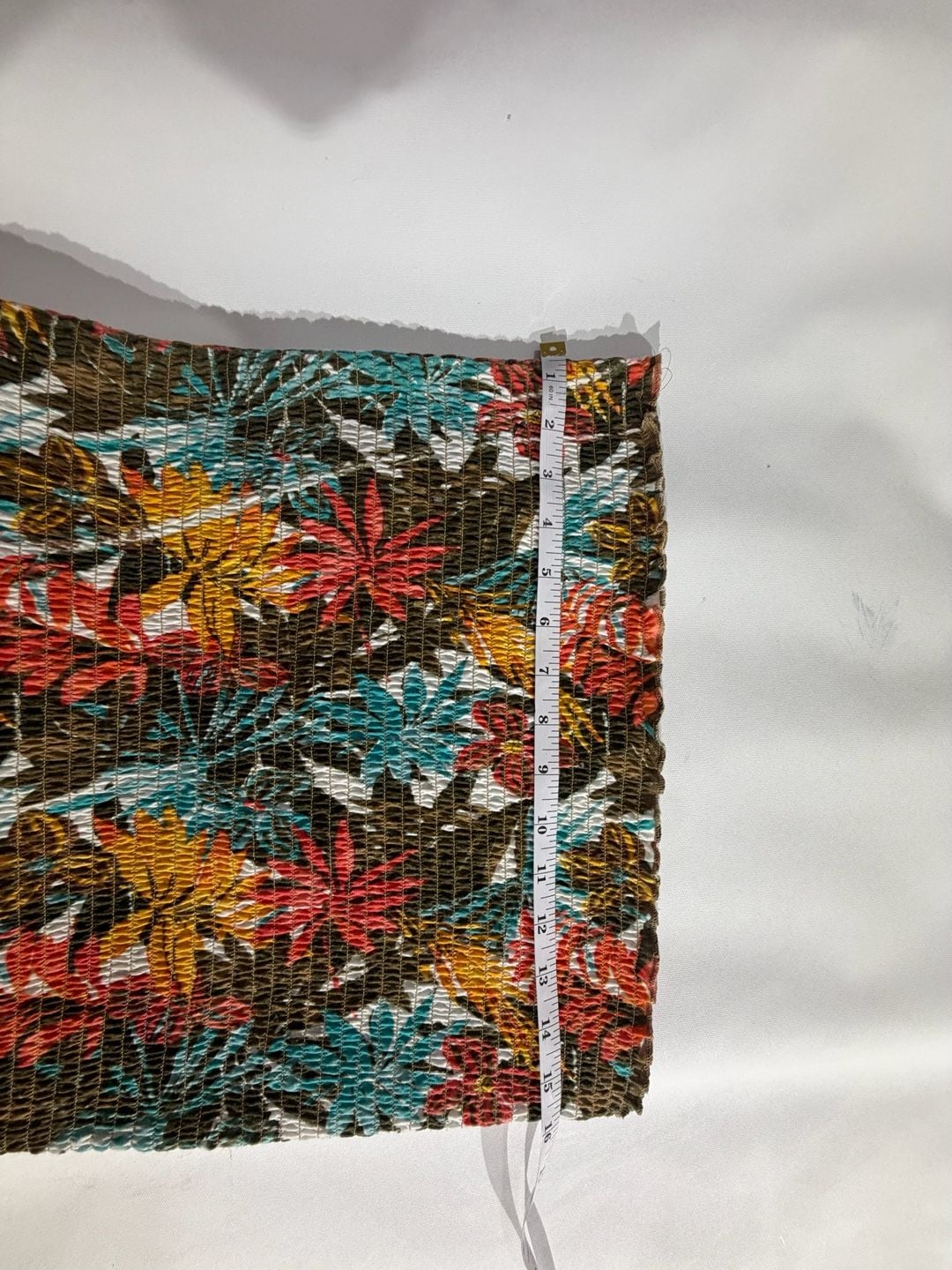 It's Tropical Print Smocked Strapless Tube Top Size 1X 5
