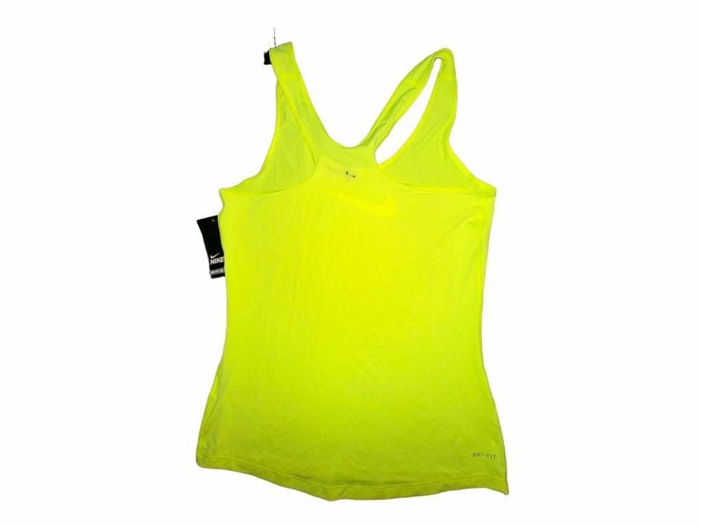 Nike Pro Tank Top Size M Yellow Neon Athletic Dri-Fit New With Tags 7