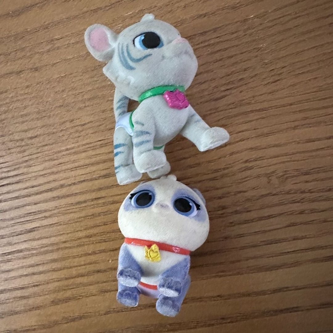 Paloma & Tiger Toy Figures Flocked Animal Set 3