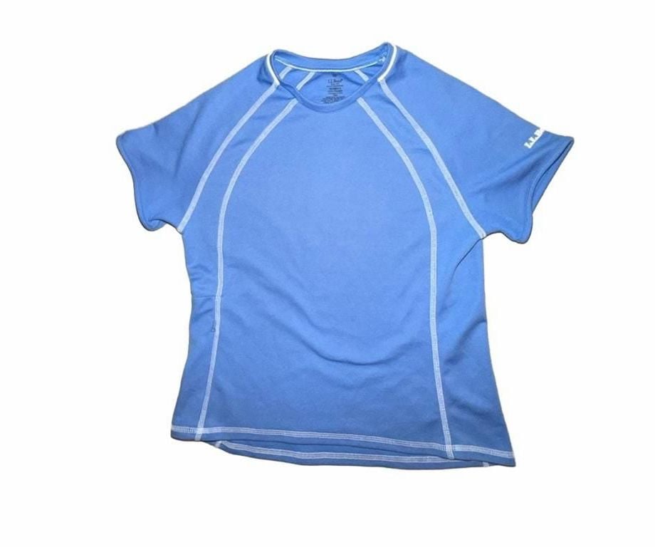 L.L. Bean T-Shirt Size M Blue Athletic Short Sleeve 2