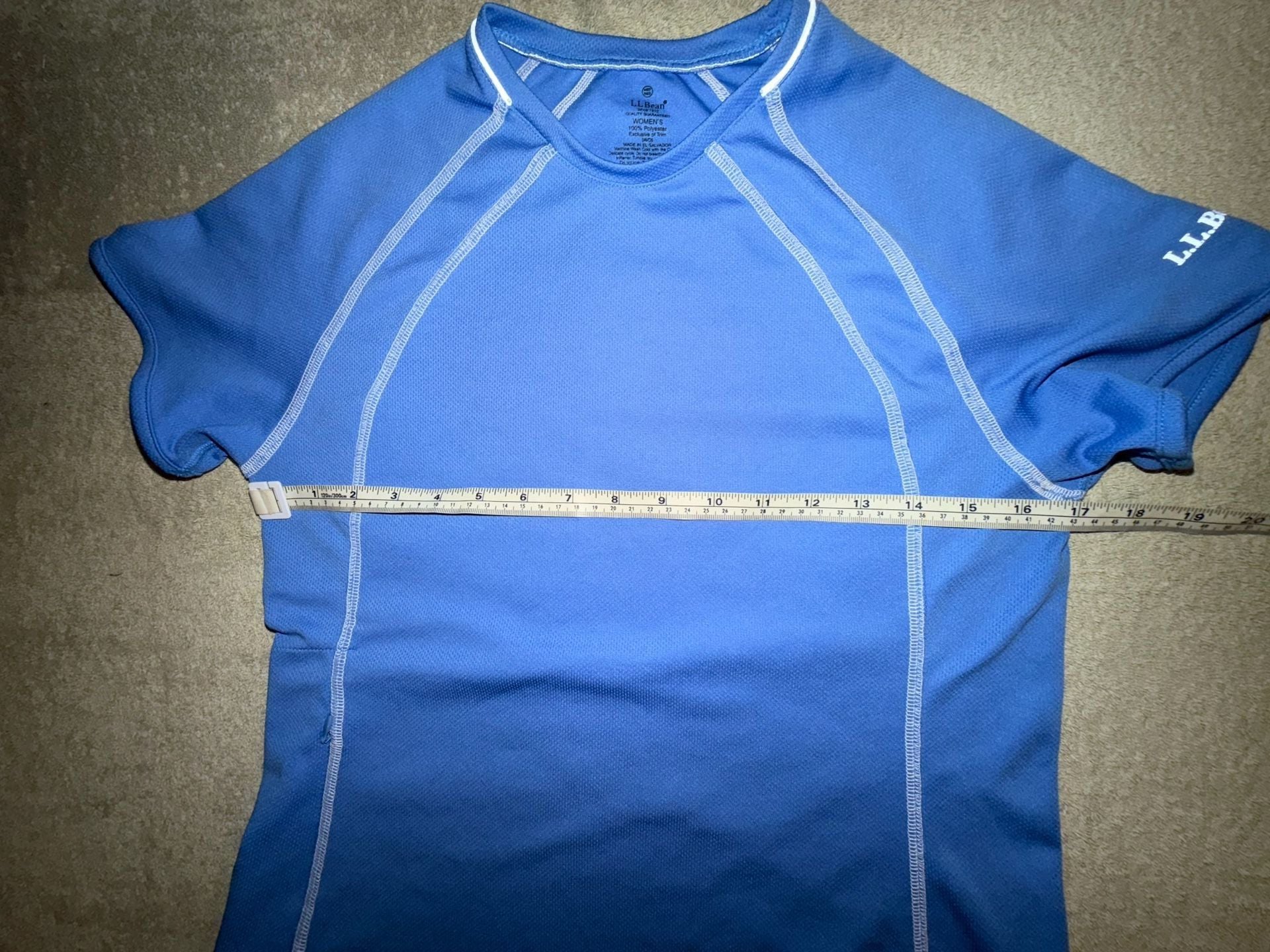 L.L. Bean T-Shirt Size M Blue Athletic Short Sleeve 5