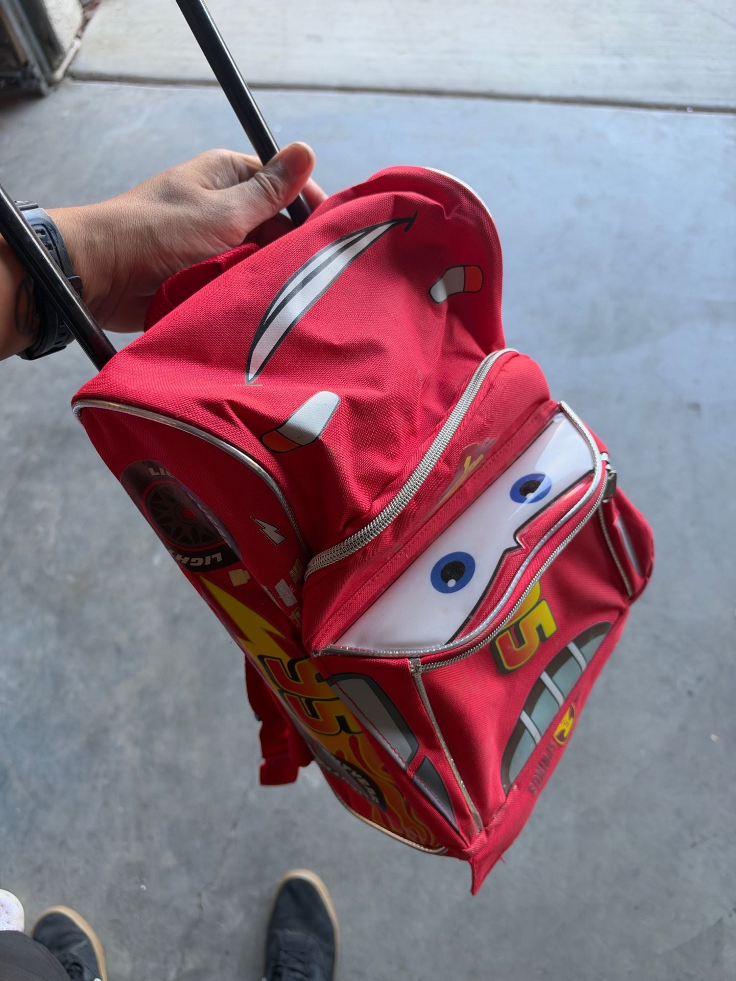Disney Pixar Cars Lightning McQueen Rolling Backpack 1