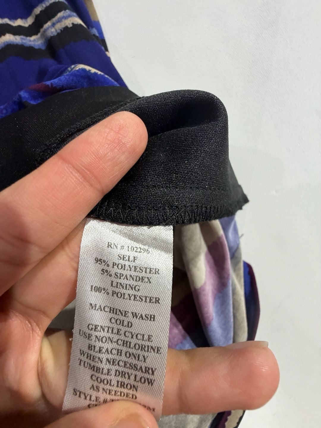 Connected Apparel Blue Striped Tiered Short Sleeve Dress Size 16 3