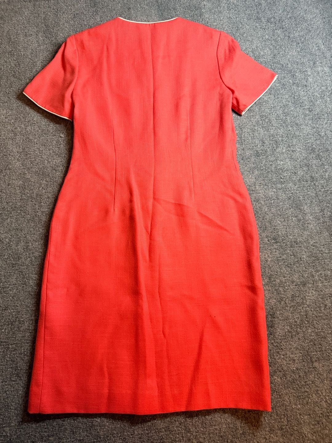 Donna Ricco New Vintage Coral Pink White Button 8