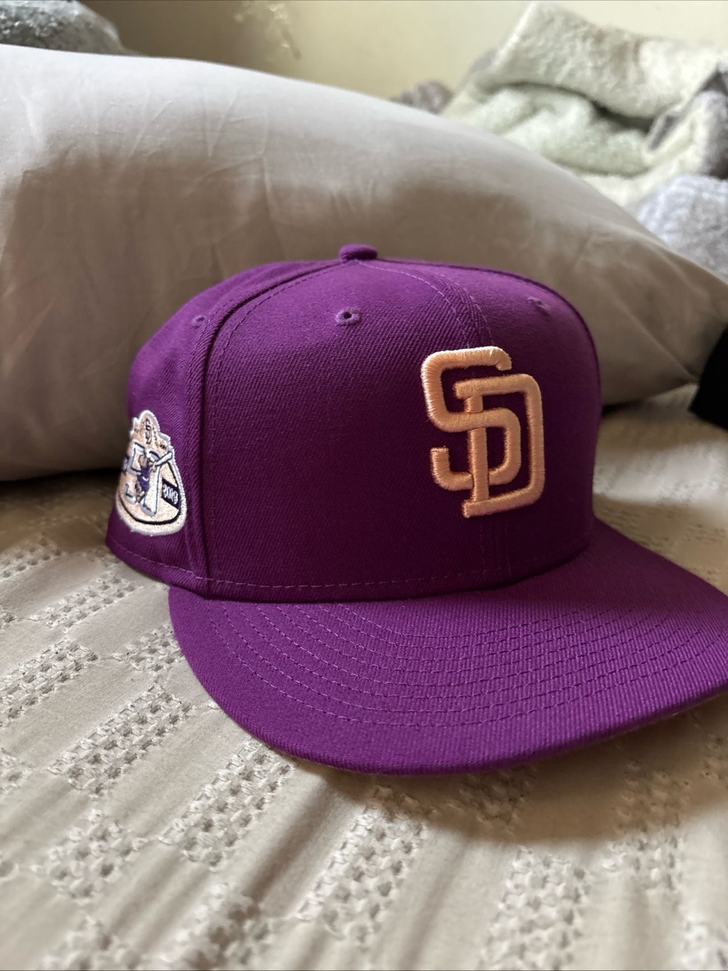 San Diego Padres Fitted Hat Purple Gold 3