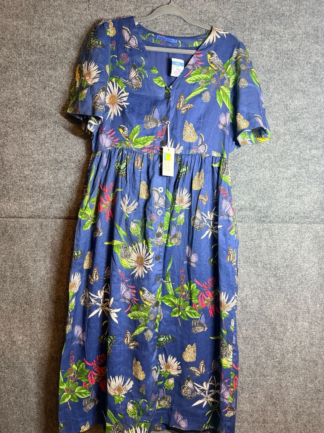 J.McLaughlin Annora New DressSize L Navy Jardin Mariposa 2
