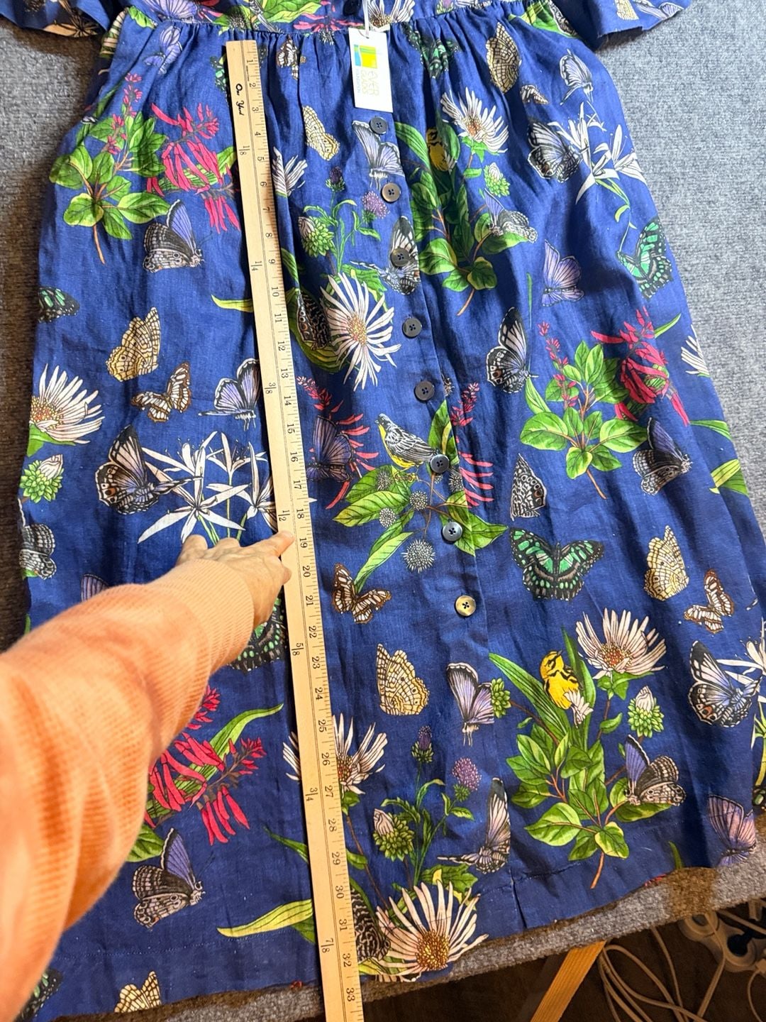 J.McLaughlin Annora New DressSize L Navy Jardin Mariposa 7