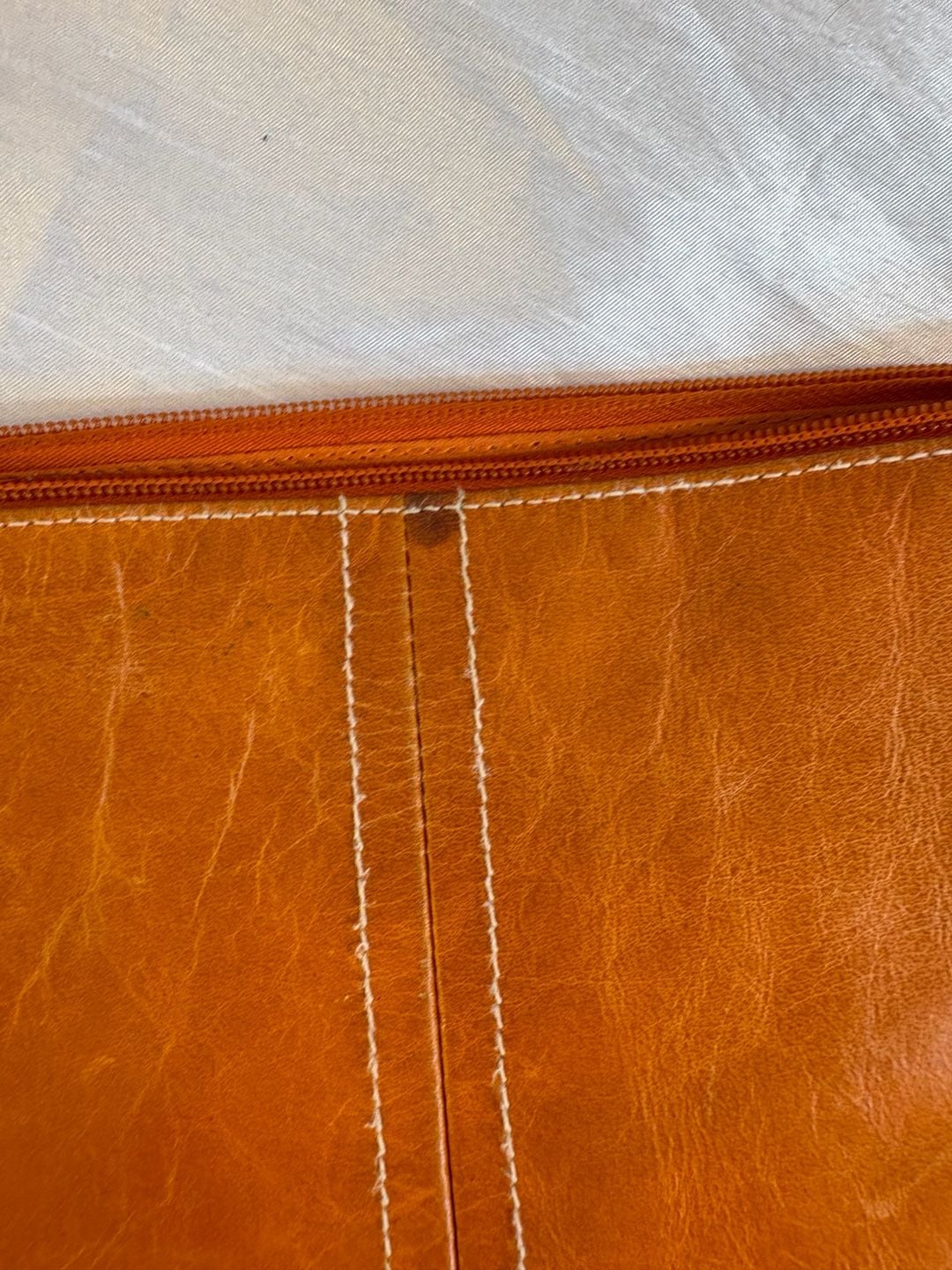 Orange Leather Shoulder Bag 9