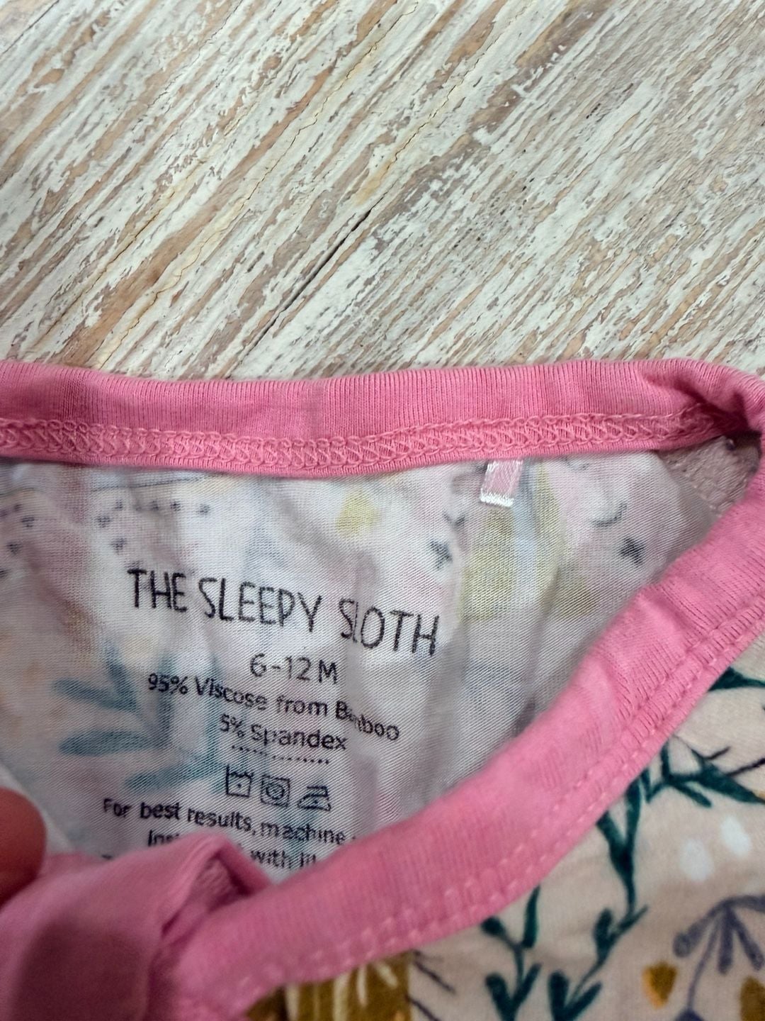 The Sleepy Sloth Oh Moth-er Romper Shorty 6/12m pink butterflies moth HTF 4