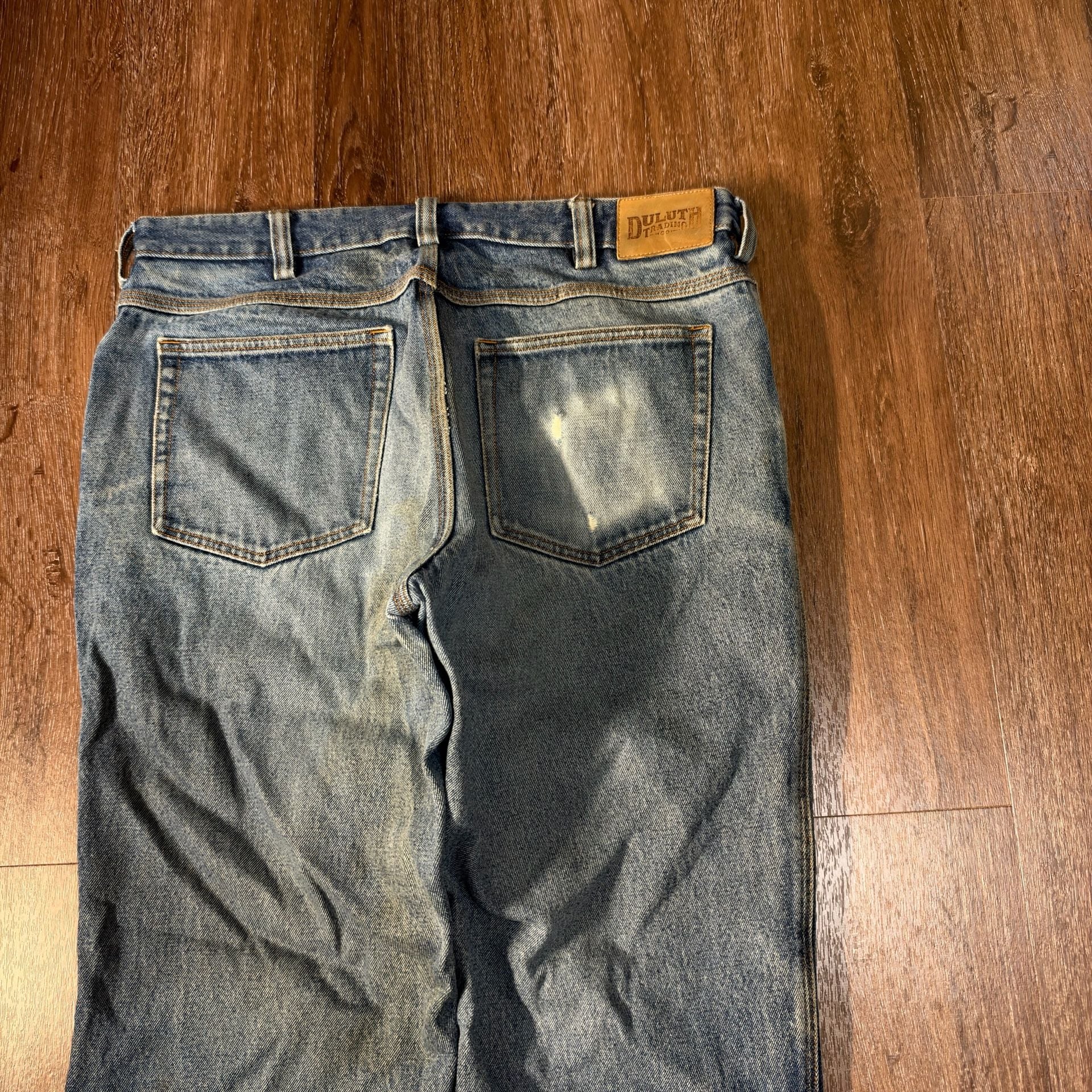 Duluth Trading Co. Relaxed Fit Jeans 36x30 Blue Denim Straight Leg 4