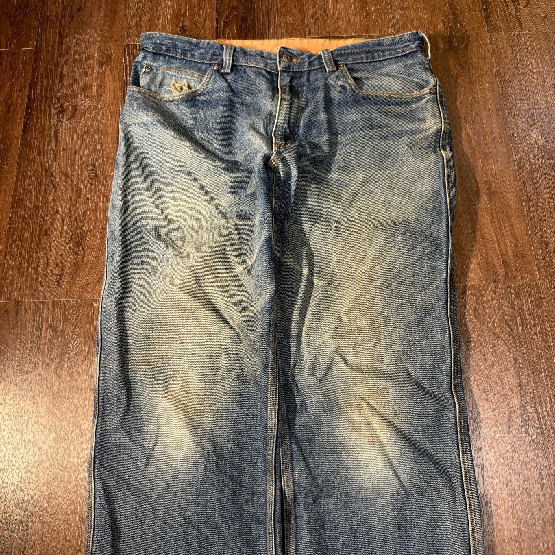 Duluth Trading Co. Relaxed Fit Jeans 36x30 Blue Denim Straight Leg 9