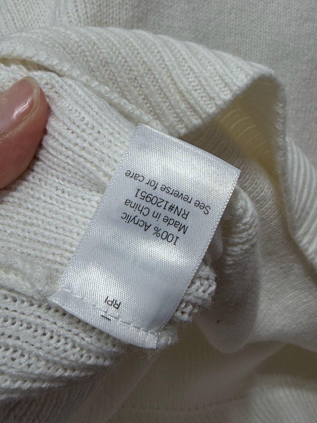 SO White Knit Sweater XS 8