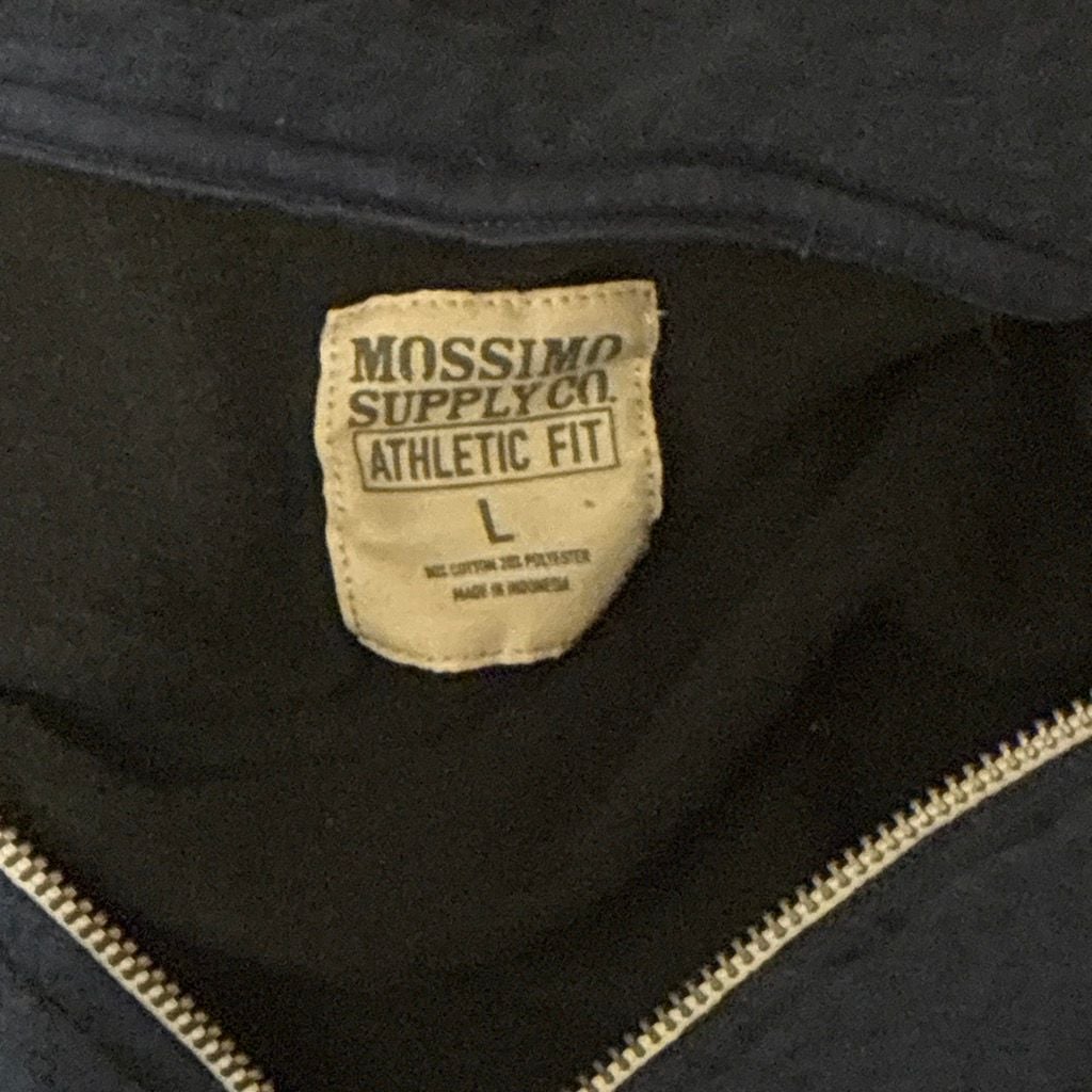 Mossimo Supply Co. Zip Up Hoodie Size L Blue Athletic Fit 3