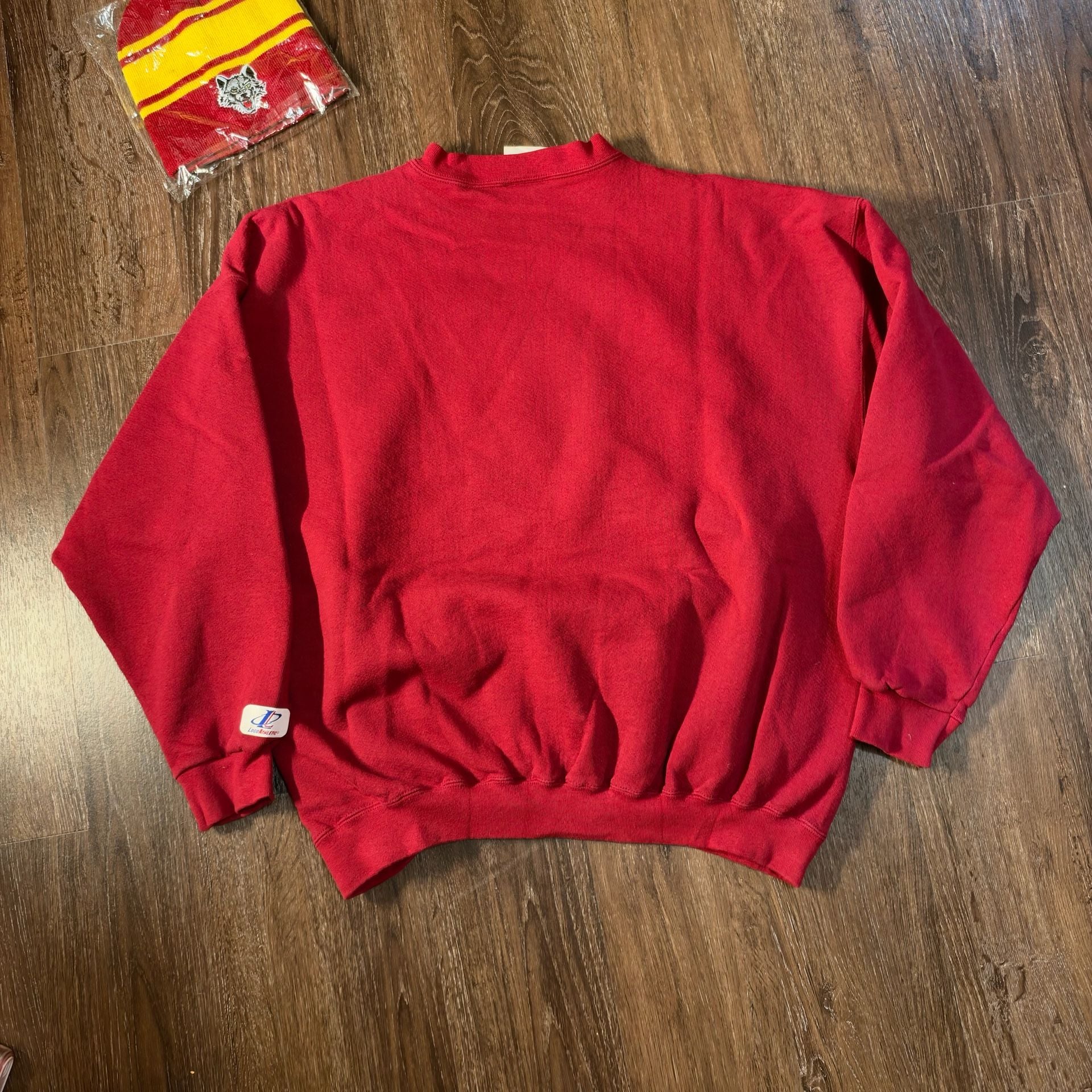 Logo Athletic Chicago Wolves Sweatshirt Vintage IHL Hockey Red Size L 6