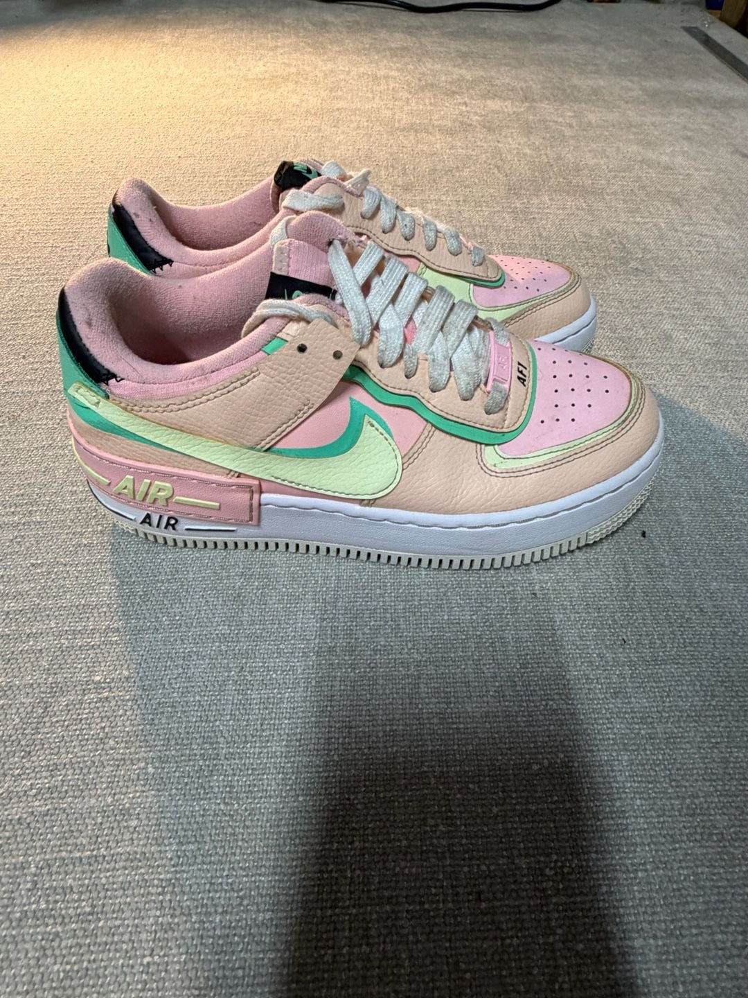 Nike Air Force 1 Shadow Sneakers Pink Green 2