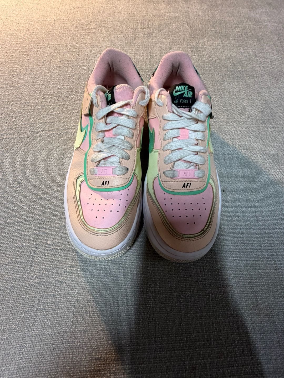 Nike Air Force 1 Shadow Sneakers Pink Green 3