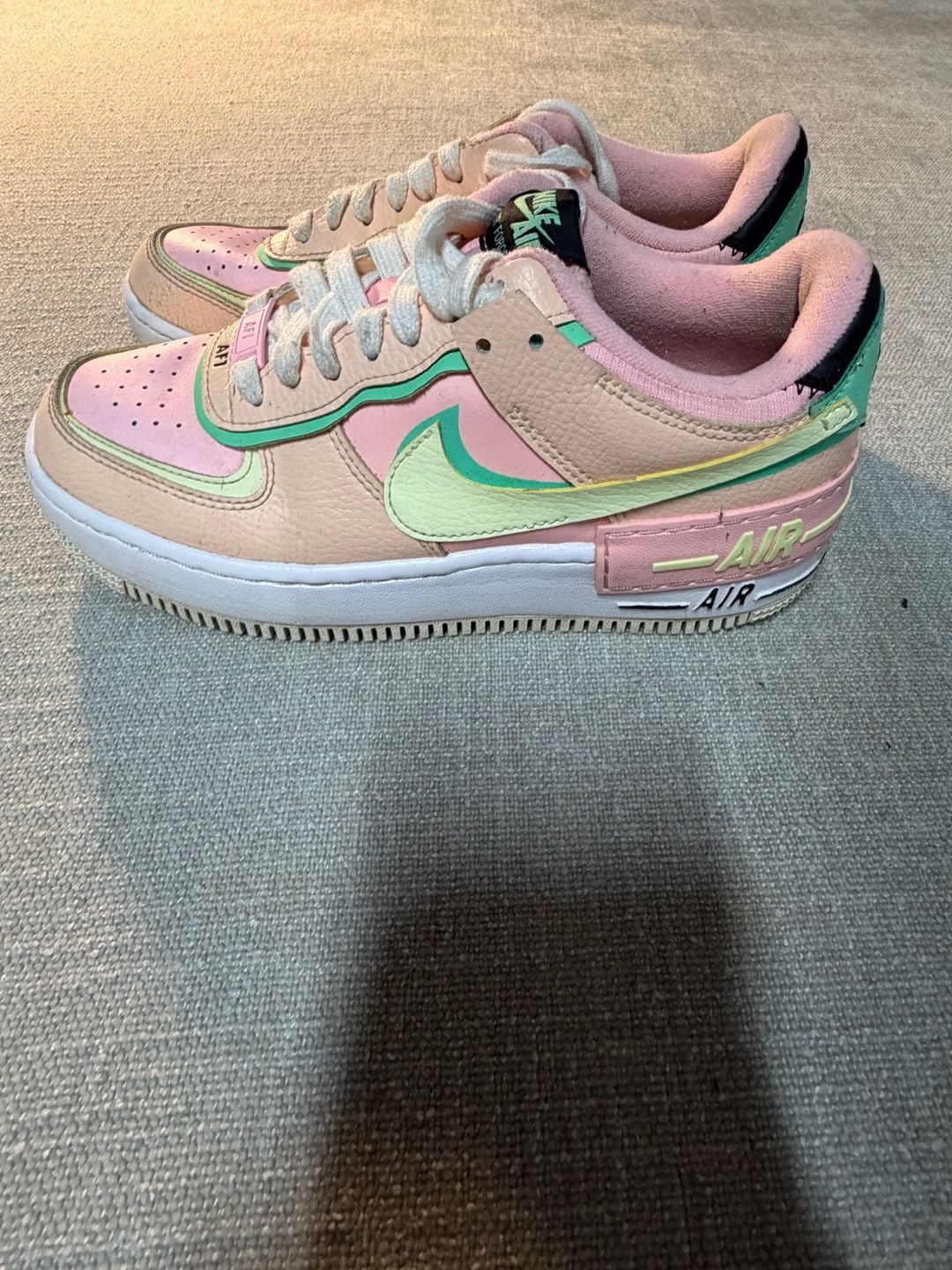 Nike Air Force 1 Shadow Sneakers Pink Green 5