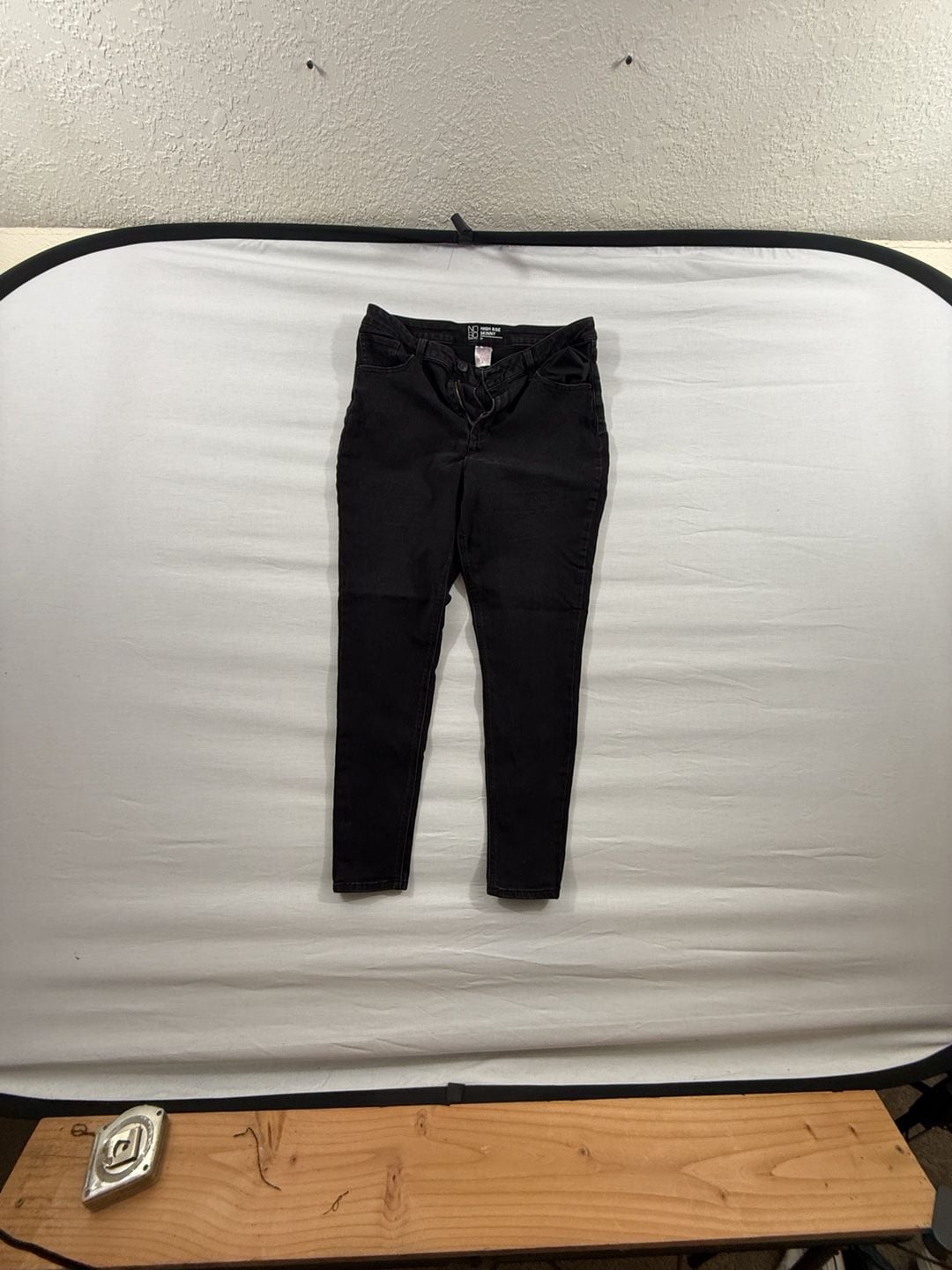 No Boundaries High Rise Skinny Jeans Size 17 Black Denim Pants 2