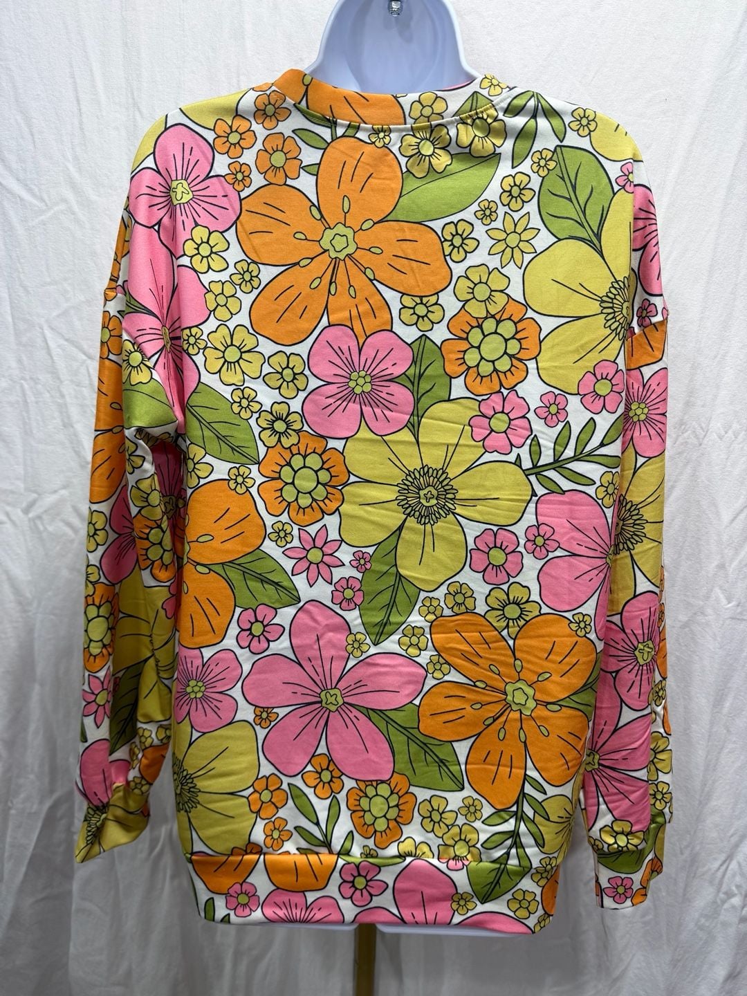 Floral Fabric - Retro 1960s1970s Floral small 7