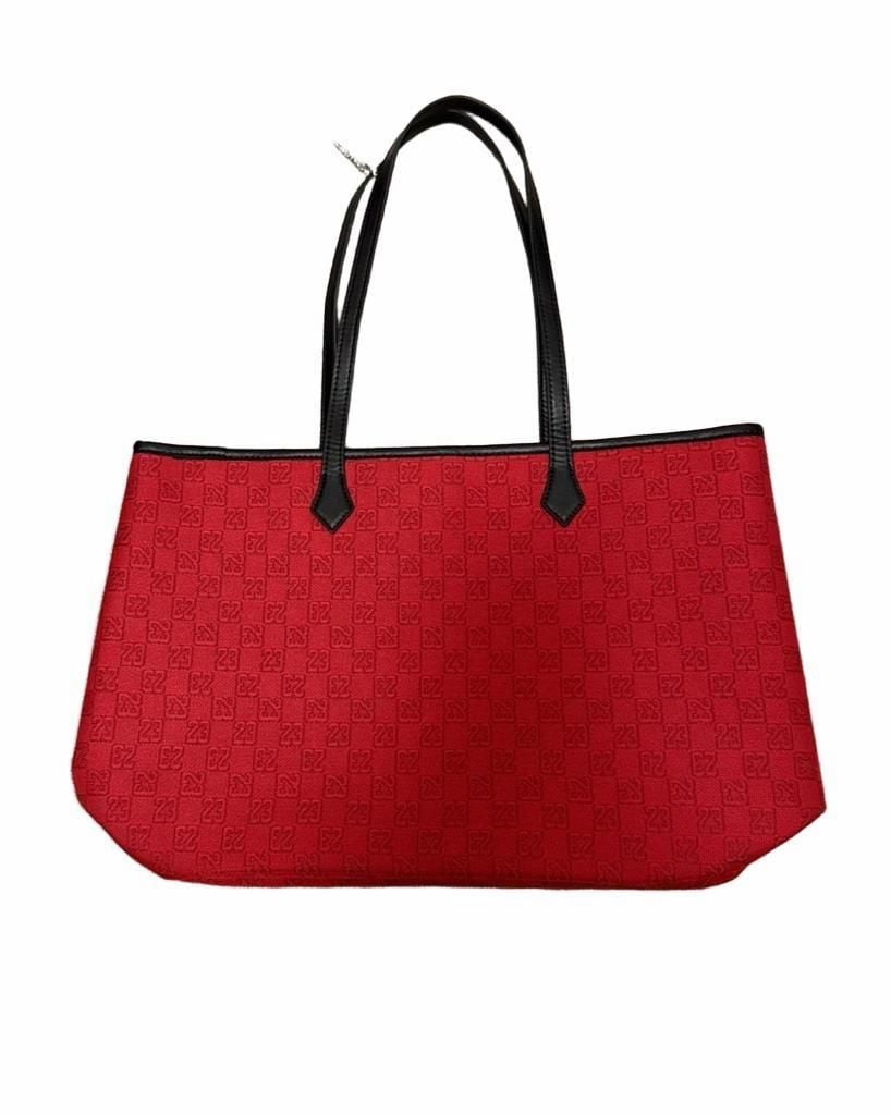 Jordan Monogram Pin Tote Bag - Red/Black 4