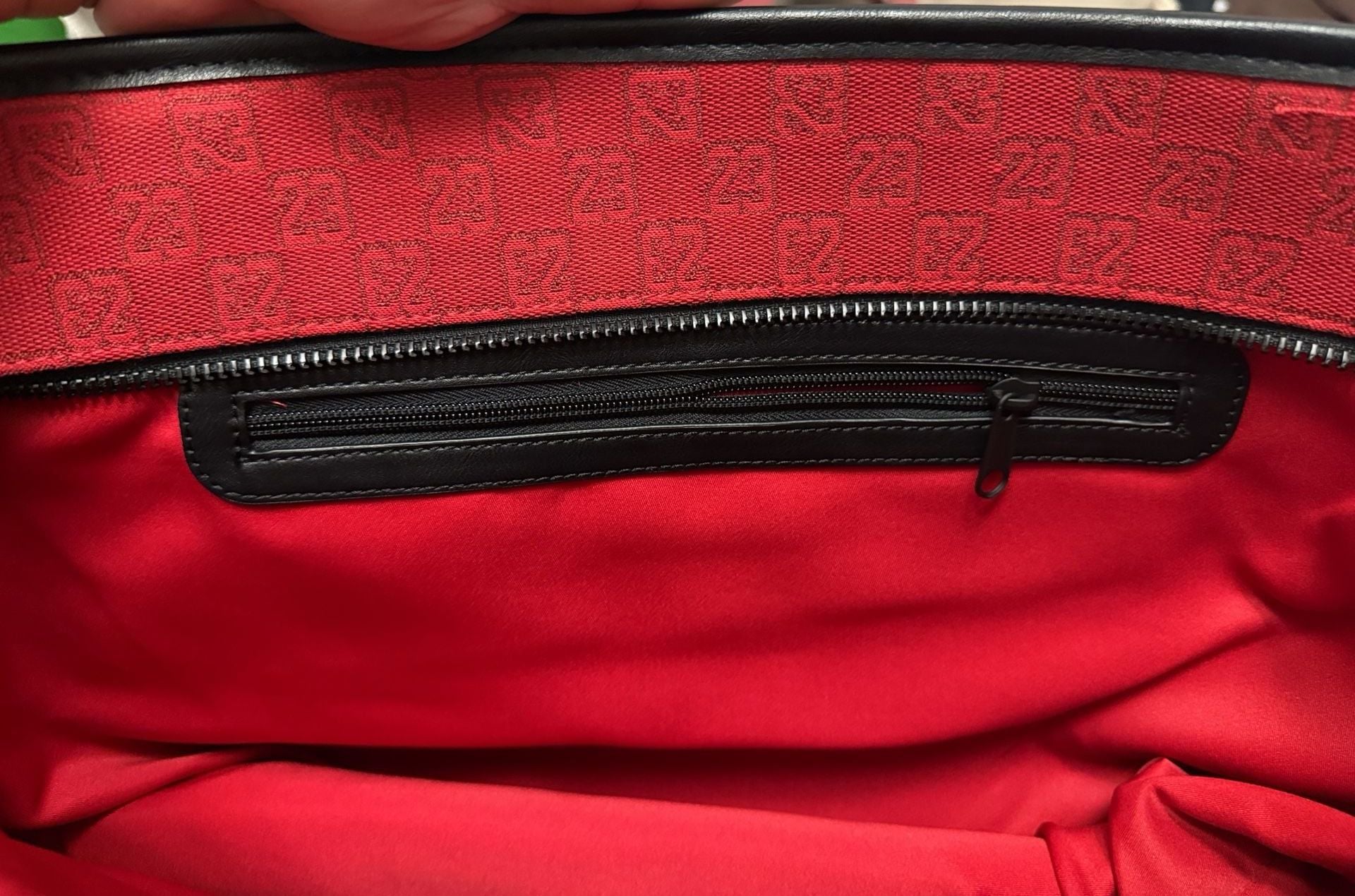 Jordan Monogram Pin Tote Bag - Red/Black 7