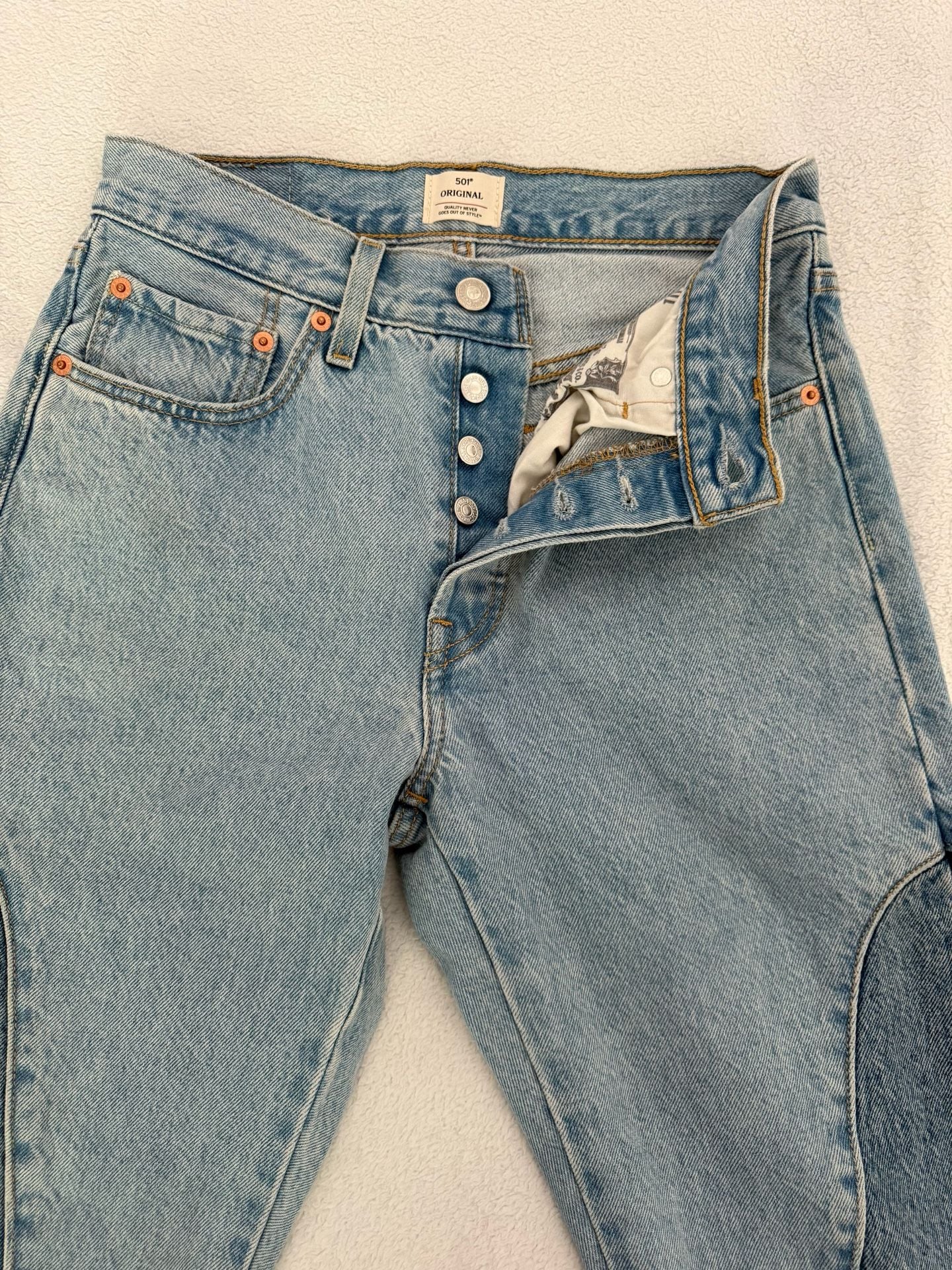 Levi's 501 Original Chaps Straight Leg Western Look Jeans 6