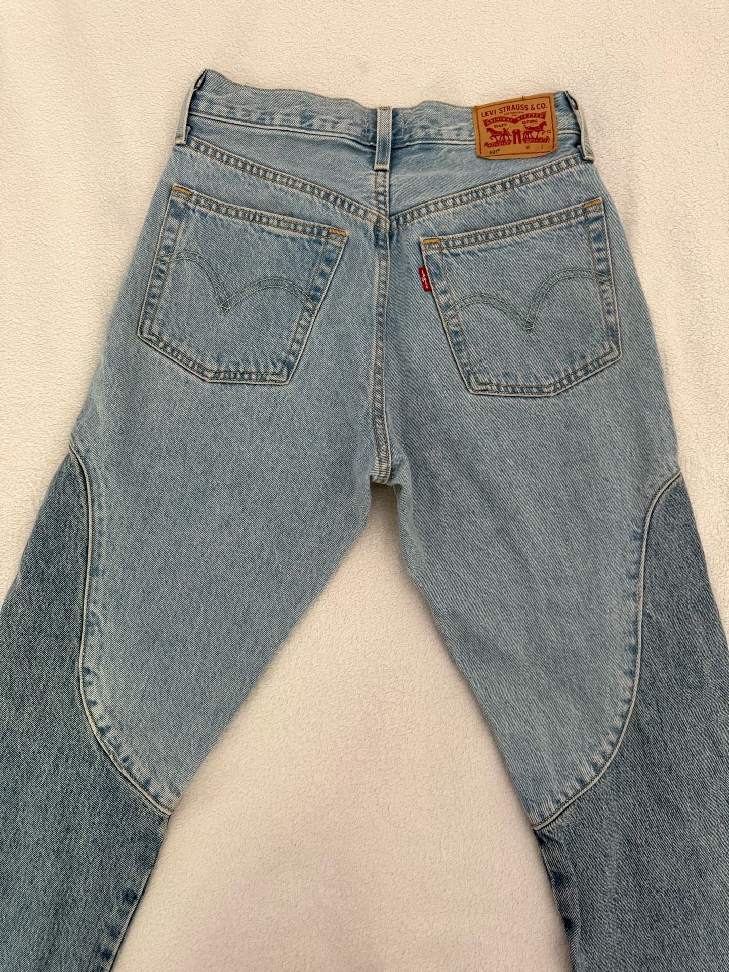 Levi's 501 Original Chaps Straight Leg Western Look Jeans 7
