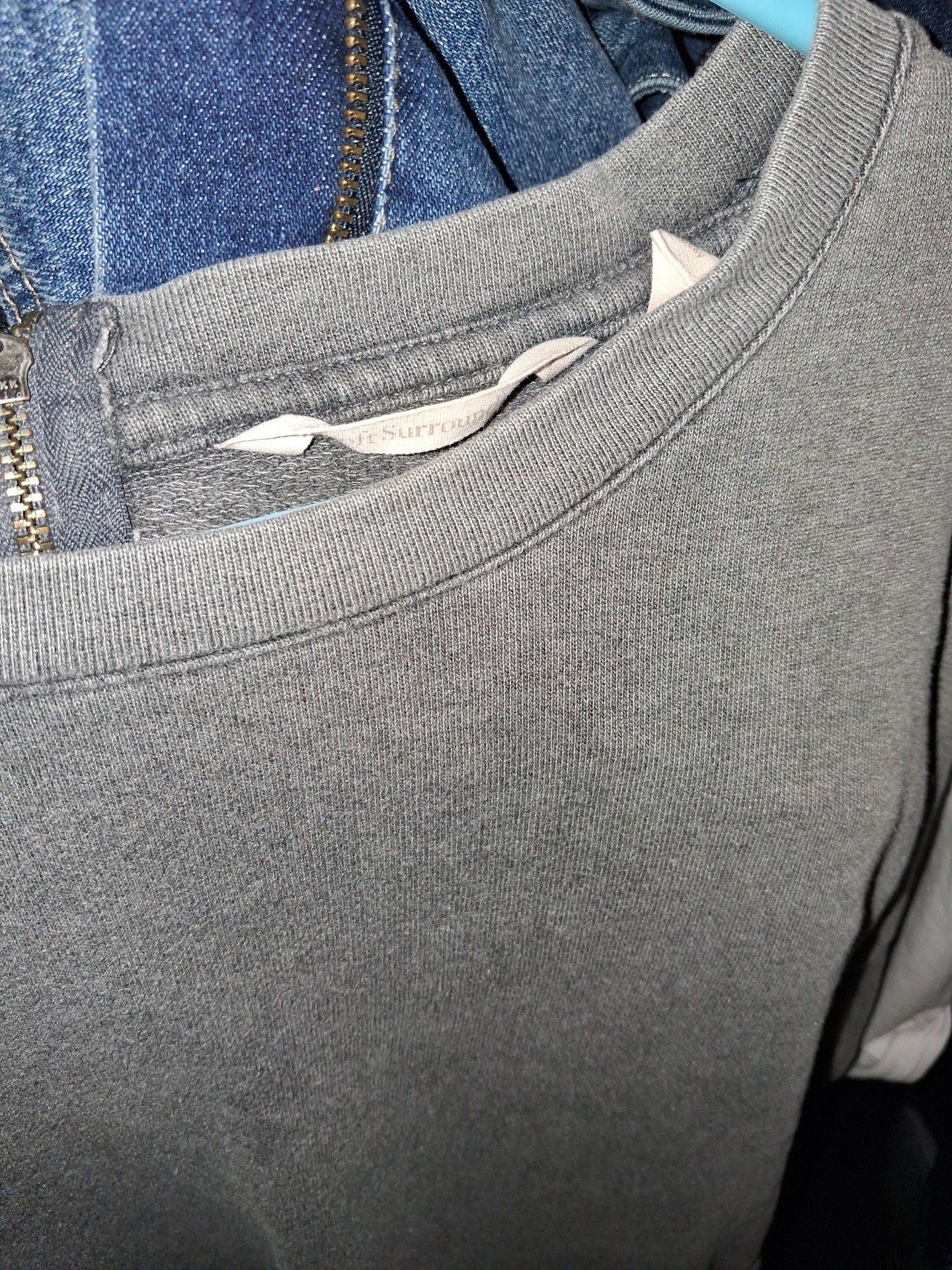 Soft Surroundings Gray Long Sleeve Sweatshirt Top 9