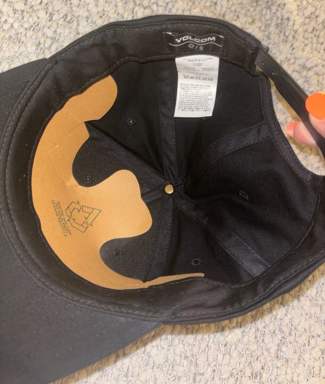 Volcom Men's Quarter Snapback Black Hat Clothing Apparel ..., 3